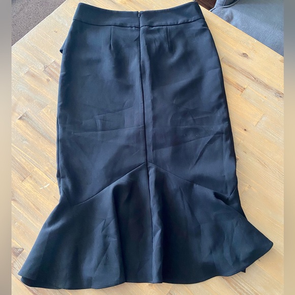 NY & Co., NWT, Black, pencil skirt w ruffle front; 10 - Picture 2 of 10